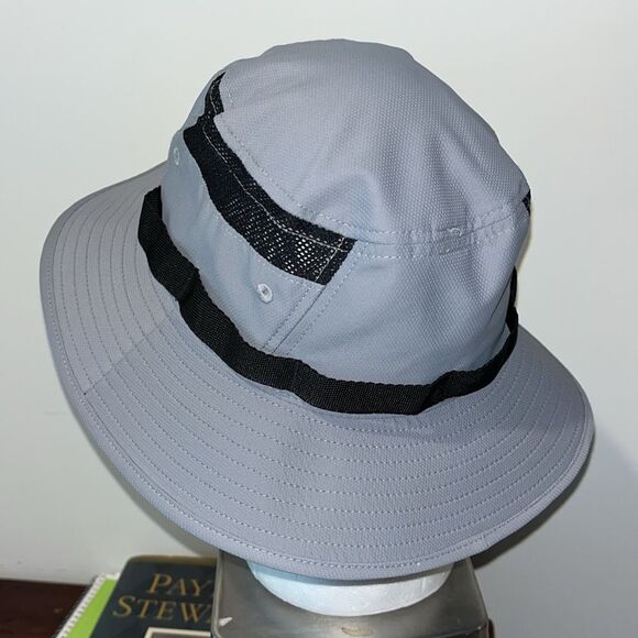 Adidas Gray Black Crushable Wide brim Aeroready Safari Sun Protection Hat cap - Picture 2 of 5